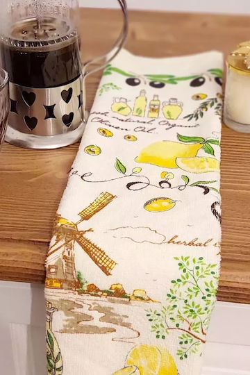 Kitchen Towel Hands Face Cream Lemon Design 30cm X 50cm Kitchen Towel Hands Face Cream Lemon Design 30cm X 50cm