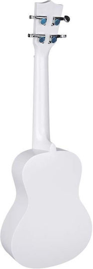 V-tone Uk23 Wh Acoustic Concert Ukulele 23" White + Cover Ukulele Bag Carrying Case 3 White Picks