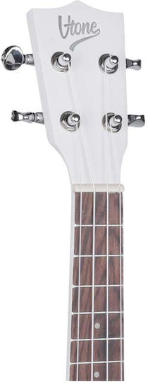 V-tone Uk23 Wh Acoustic Concert Ukulele 23" White + Cover Ukulele Bag Carrying Case 3 White Picks