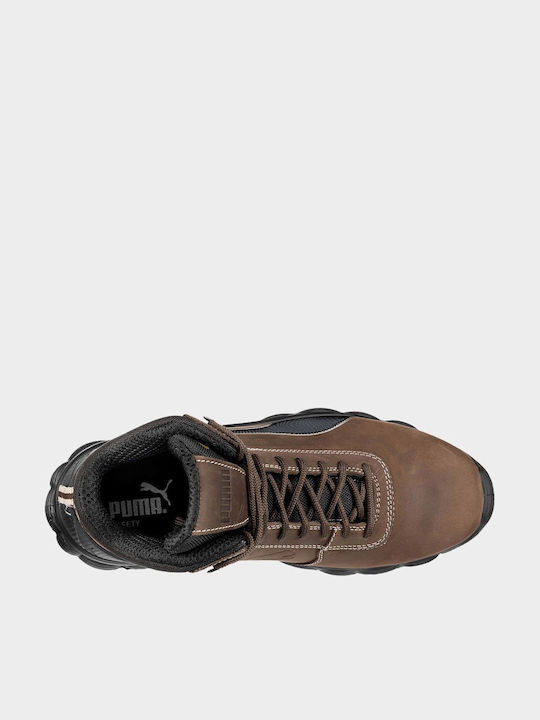 PUMA Pro Condor Μποτάκι Ασφαλείας Καφέ S3 με Πιστοποίηση P, ESD ,SRC