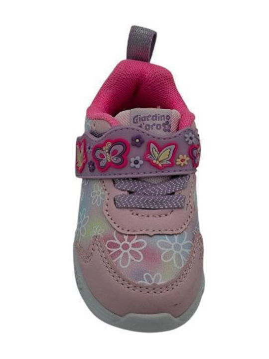 Παιδικά Sneakers με Φωτάκια Ροζ