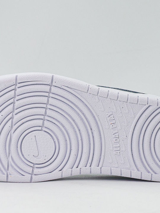 Court Borough Low Recraft Kids Sneakers with Hoop & Loop Closure White
