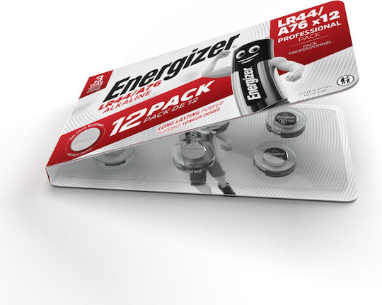 Energizer Αλκαλικές Μπαταρίες Ρολογιών LR44 1.5V 12τμχ