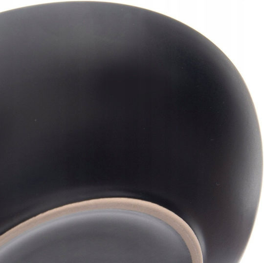 Lumarko Teller Suppe Keramik Schwarz mit Durchmesser 20.5cm
