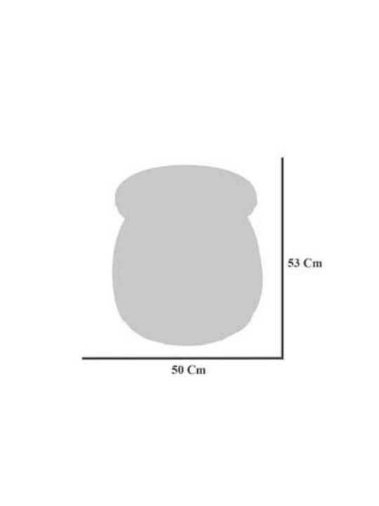 Δερμάτινο Σκαμπό Καφέ – Μοντέρνο & Κομψό Design 50x50x53cm
