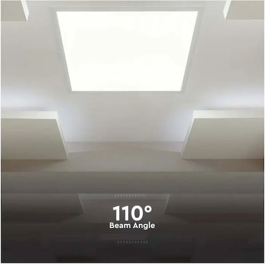 V-TAC Τετράγωνο Χωνευτό LED Panel 40W με Φυσικό Λευκό Φως 4000K 60x60εκ.