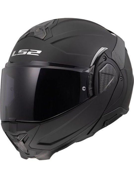 LS2 Advant II Triple Matt Light Grey H-V Yellow Motorcycle Helmet Flip-Up ECE 22.06 1750gr with Pinlock and Sunvisor