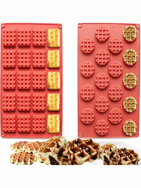 Φόρμα Σιλικόνης Mini Waffles Κύκλος