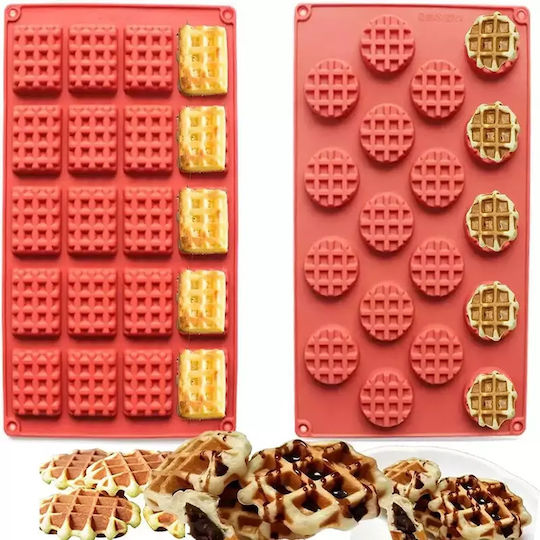 Φόρμα Σιλικόνης Mini Waffles Κύκλος