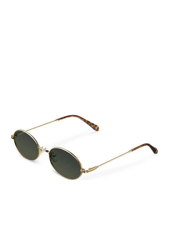 Meller Amara Unisex Sonnenbrillen mit Goldenem Metallrahmen und Grünen Gläsern AM-GOLDOLI