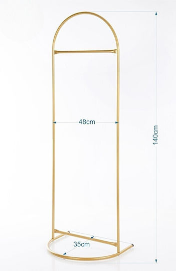 Două Agățători De Haine Aurii Cu Picioare Metalice 48 Cm X 35 Cm X 140 Cm