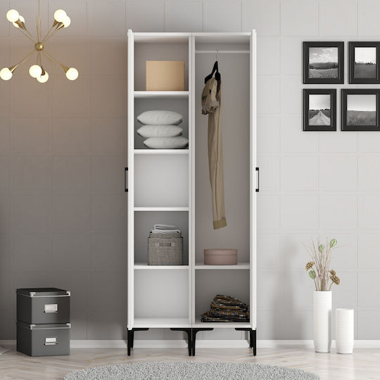Two Door Wardrobe Ss White White