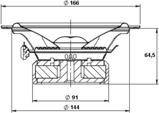 Gladen RS165 Speed Σετ Ηχεία Αυτοκινήτου με 90W RMS (2 Δρόμων)
