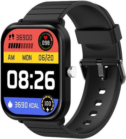 Celly TRAINERMATE Smartwatch με Παλμογράφο (Μαύρο)