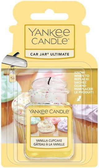 Yankee Candle Air Freshener Tab Pendand Car Jar Ultimate Vanilla Cupcake