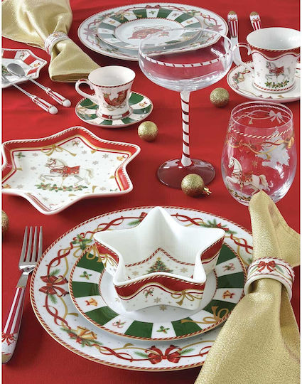 Marva Weihnachtliche Teller Porzellan L35xB23.5cm.