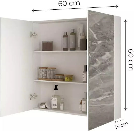 Bathroom Mirror Cabinet 60 X 60 cm