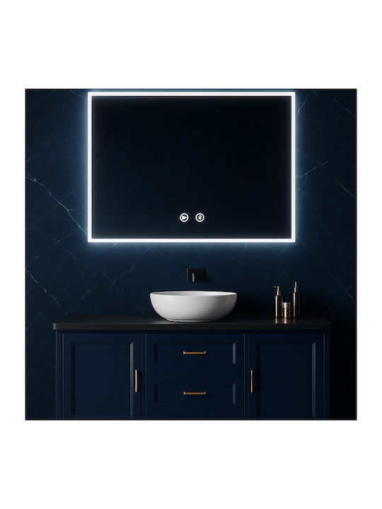 H2O Oglindă de Baie Lumini LED Atingere 70x90cm