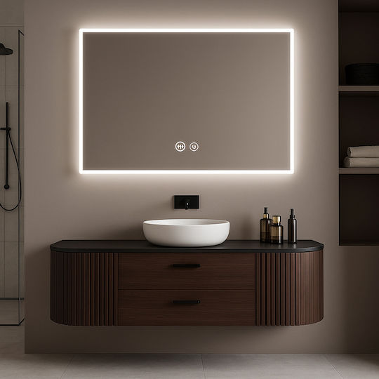 H2O Καθρέπτης Μπάνιου Led Αφής 70x90cm