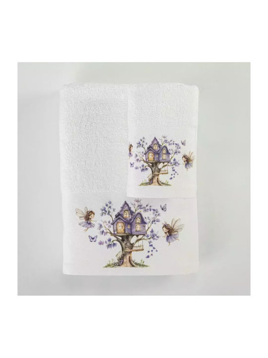 Borea Set of baby towels 2pcs White 30 cmx50cm