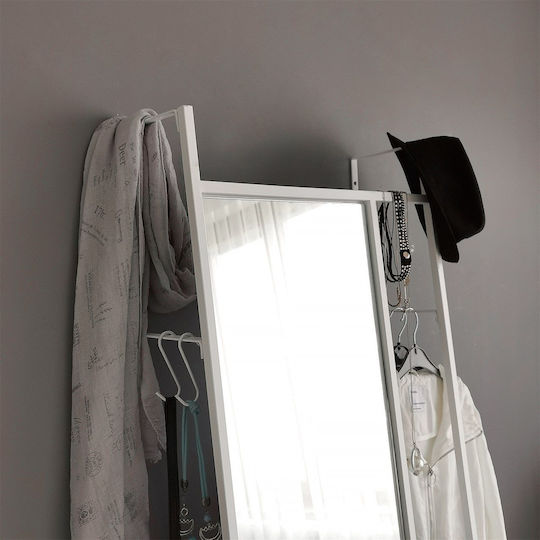 SteweHome Καθρέπτης με Λευκό Μεταλλικό Πλαίσιο 170x55cm