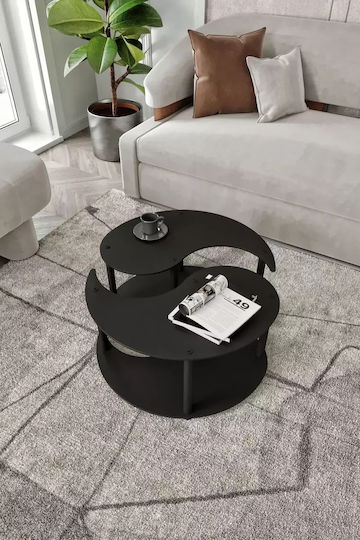 SteweHome Kaffeetische 2 Stück Schwarz 70 cm