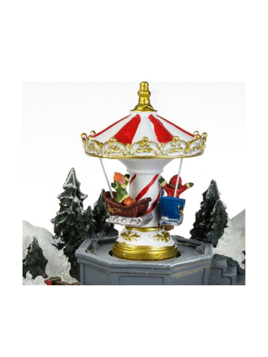 Christmas Illuminated Decorative with Movement 46x28x27cm. Carousel