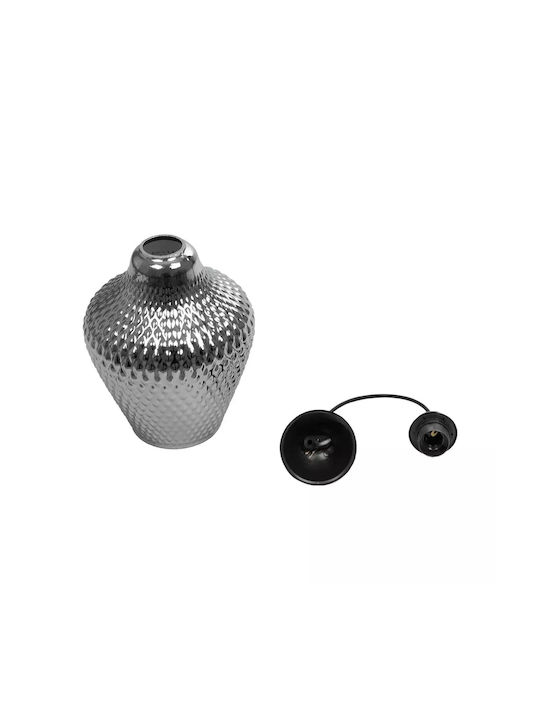 GloboStar Sklo Pendant Light Black with Crystals for Socket E27 22x22x31cm