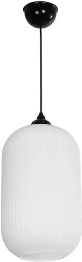 GloboStar Meloni Pendant Light White with Crystals for Socket E27 20x20x38cm