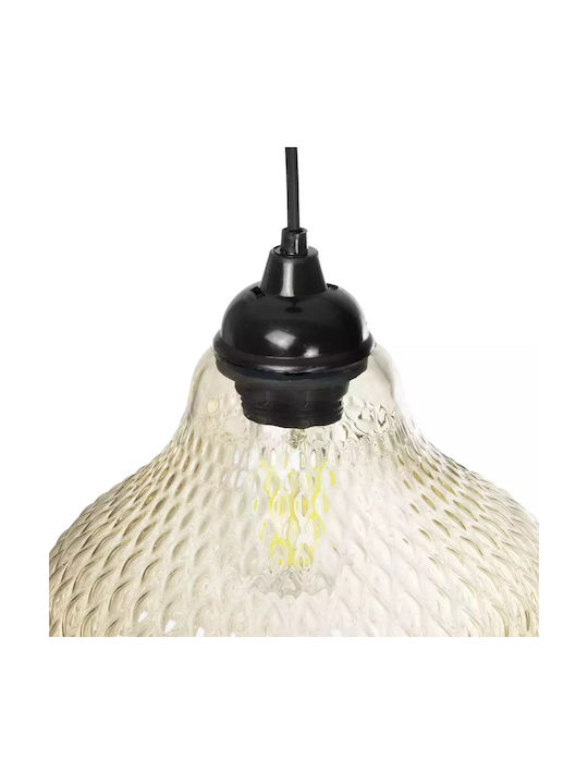 GloboStar Sklo Pendant Light Multicolour with Crystals for Socket E27 22x22x31cm