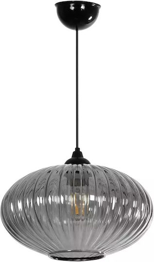 GloboStar Pera Pendant Light Black with Crystals for Socket E27 30x30x22cm