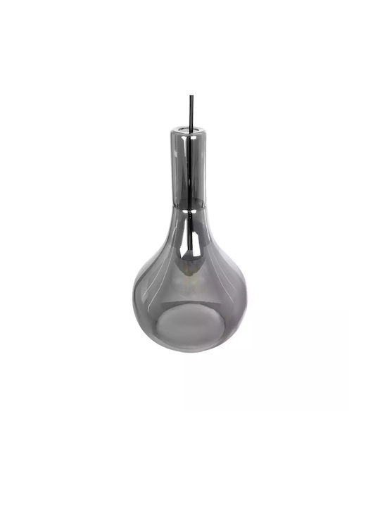 GloboStar Pendant Light Black with Crystals for Socket E27 20x20x36cm