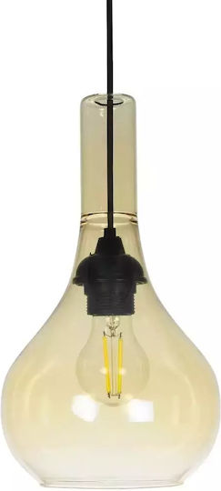 GloboStar Pendant Light Honey with Crystals for Socket E27 20x20x36cm