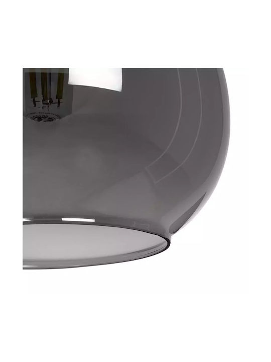 GloboStar Pendant Light Black with Crystals for Socket E27 20x20x36cm