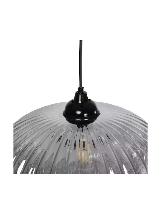 GloboStar Pera Pendant Light Black with Crystals for Socket E27 30x30x22cm