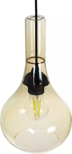 GloboStar Pendant Light Honey with Crystals for Socket E27 20x20x36cm