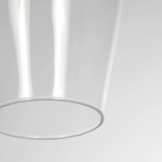 GloboStar Pendant Light Transparent with Crystals for Socket E27 15x15x40cm