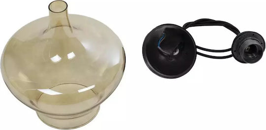 GloboStar Ovoce Pendant Light Honey with Crystals for Socket E27 20x20x22cm