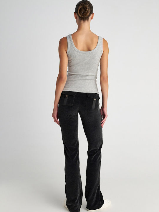 Damen Bluse Baumwolle Ärmellos Gray