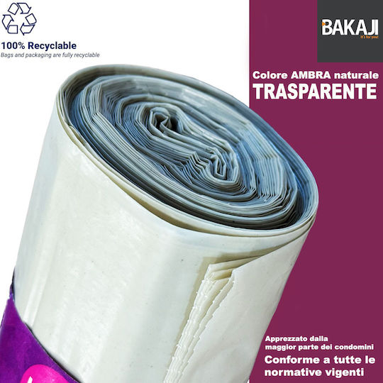 Bakaji Σακούλες Απορριμάτων Μεγάλης Αντοχής Χωρητικότητας 150lt 120x90cm 10x50τμχ Διάφανες