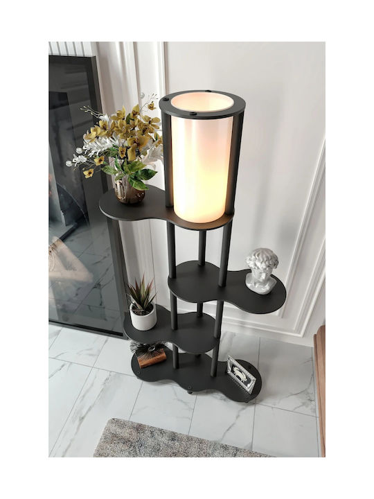 Dekorative Stehlampe mit Regalen