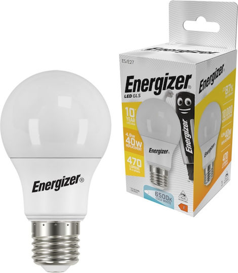 Energizer Λάμπες LED 4.9W για Ντουί E27 Ψυχρό Λευκό 470lm 5τμχ