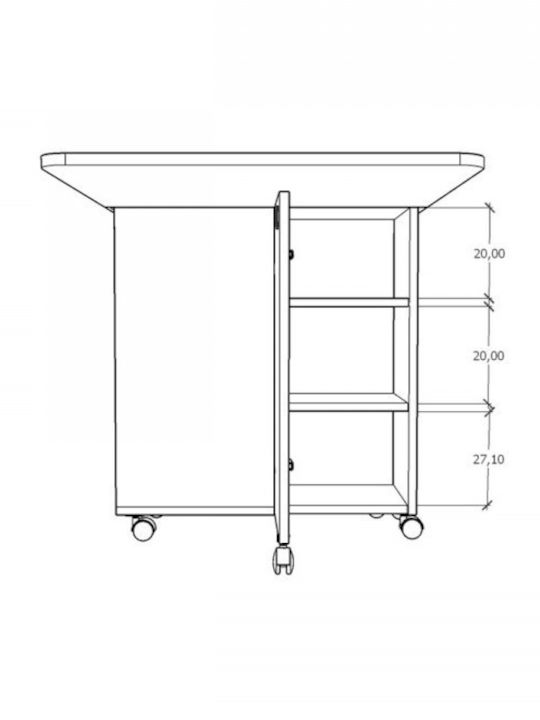 Ausziehbarer Küchen- und Esszimmertisch MDF Anthrazit & Nussbaum 70x168x75 Höhe