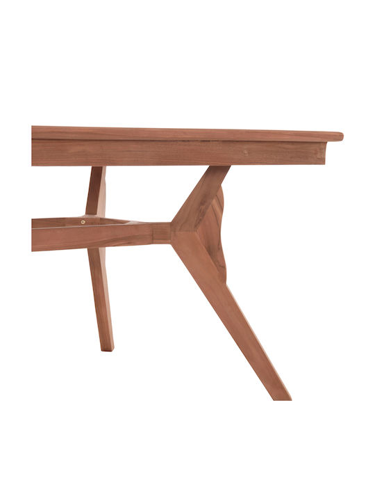 Wonder Tisch Speisesaal aus Massivholz Natural 180x91x75cm