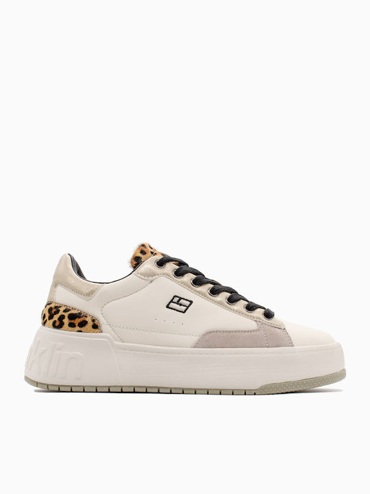 Court Γυναικεία Sneakers White Leopard DFSH321102-BEIG