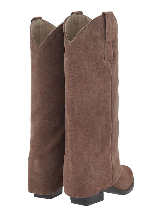 Wildleder Damenstiefel Braun