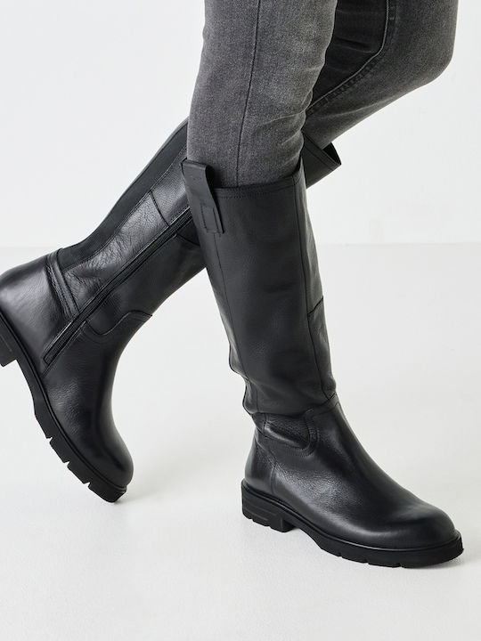 Leather Women's Riding Boots Black