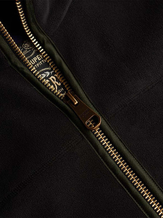 Ovin Ανδρική Ζακέτα Fleece Μαύρη