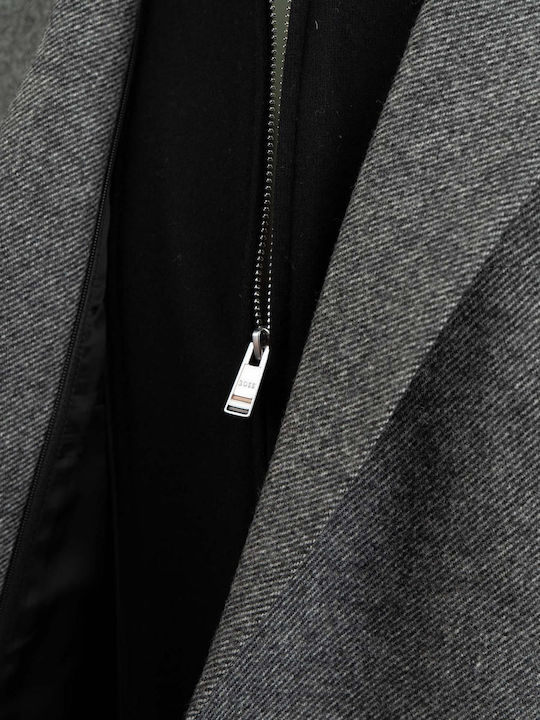 Men's Winter Suit Jacket Slim Fit Gray