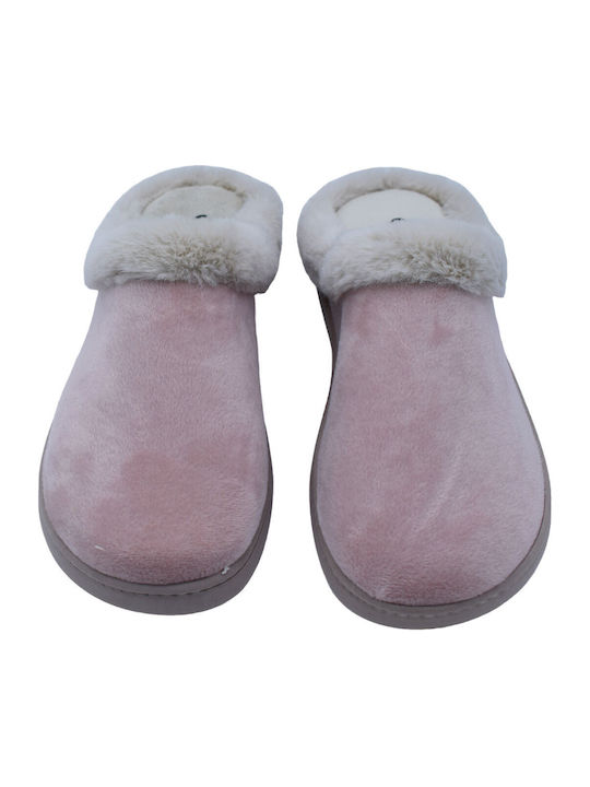 Anatomical Women's Slippers with Fur Pink